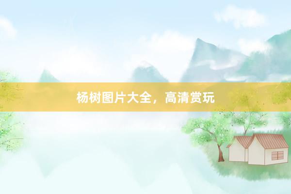 杨树图片大全，高清赏玩